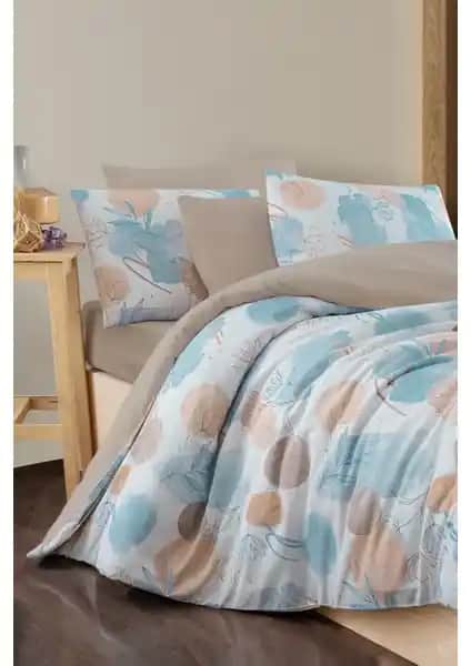 Magnolia Lastikli Çarşaflı Çift Kişilik Nevresim Takımı: Estetik ve Konforun Birleşimi