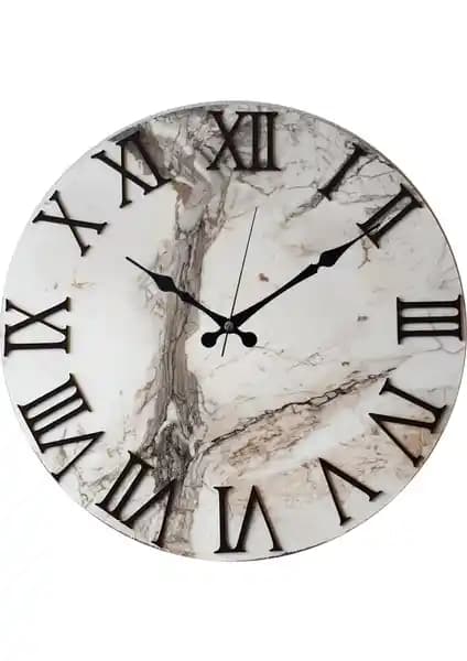 Markakanvas Mermer Desenli Duvar Saati: Modern ve Şık Tasarım Özellikleri