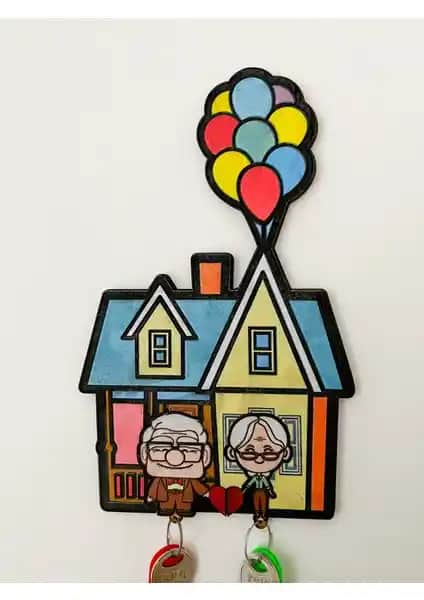 Megafonda Yukarı Bak Anahtarlık Çift Anahtarlık Şık ve Pratik Kullanım Sağlar