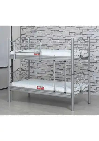 Metalia Buhara Ranza Gümeş Renkli Modern Çocuk ve Genç Odası Yatak Çözümü