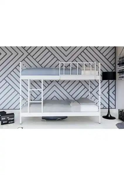 Metalia Gm 127 Ayrılabilir Beyaz Çiftli Ranza: Modern ve Çok Fonksiyonlu Uyku Çözümü