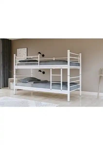 Metalia Gm 129 Level Ayrılabilir Çiftli Ranza Beyaz 90x190 Modern ve Dayanıklı Tasarım