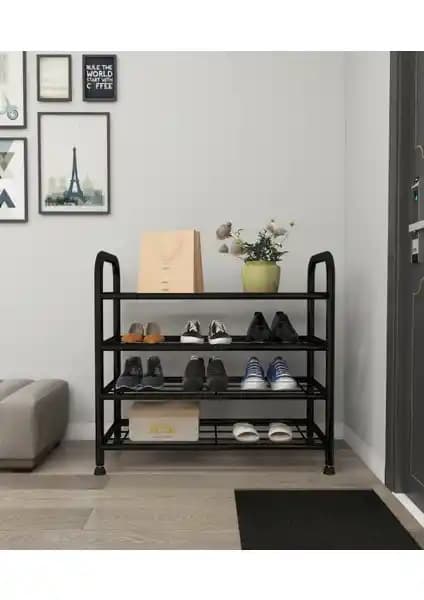 Metallica Concept Çağla 4 Katlı Ayakkabılık Modern ve Dayanıklı Tasarımıyla Ev Dekorasyonunu Tamamlar