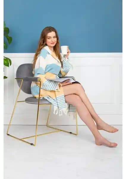 Metis Pamuk Peştamal Bornoz - Yüksek Kaliteli Doğal Pamuk ve Estetik Tasarım