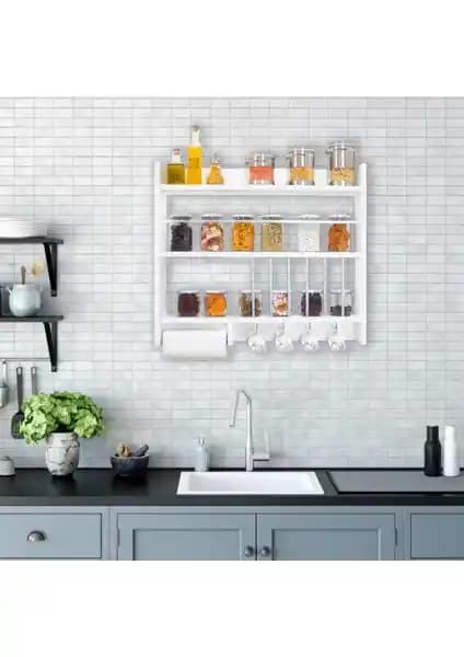 Midilife QuickBuy Mutfak Duvara Monte Baharatlık Rafı Modern ve Fonksiyonel Tasarım