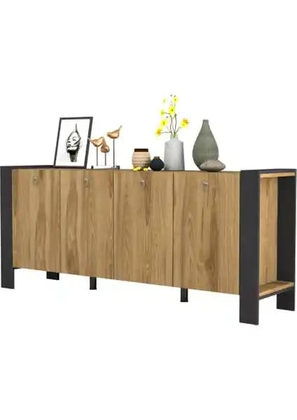 Midoser Merkür Konsol 180 cm Kapaklı Modern Tasarım ve Kullanım Kolaylığıyla Ev Dekorasyonunu Zenginleştirir