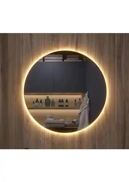 Mirrorland 80 cm Çapında LED Işıklı Modern Dekoratif Yuvarlak Ayna
