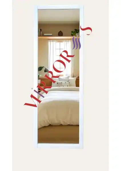 Mirrorss Beyaz Ahşap Duvar Aynası: Modern ve Şık Tasarımıyla İç Mekanlara Zarif Dokunuş