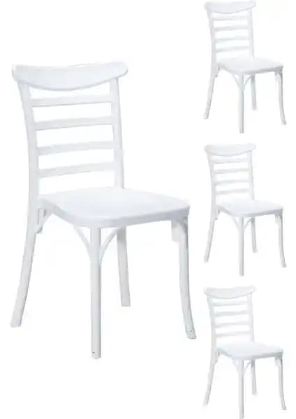 Mobetto 4'lü Efes Sandalye Seti Dayanıklı ve Şık Dış Mekan Sandalyeleri