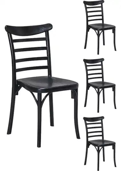 Mobetto Efes 4'lü Plastik Sandalye Seti Bahçe ve Balkonlar İçin Dayanıklı ve Şık Oturma Çözümü