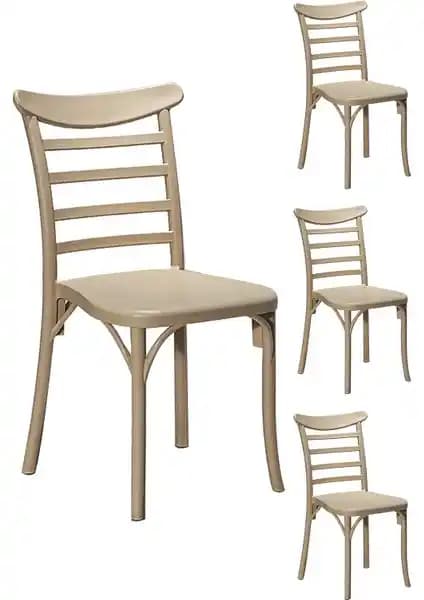 Mobetto Efes Plastik Sandalye Seti Bahçe ve Balkonlar İçin Dayanıklı ve Şık Tasarım