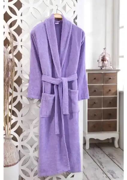 MODELHOME Pamuklu Bukle Şalyaka Lila Bornoz: Konfor ve Şıklığın Birleştiği Ev Kullanımı Ürünü