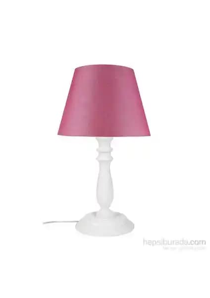 Modelight Piyon Abajur Beyaz Ayak ve Pembe Şapka Modern Ev Dekorasyonları İçin Öneriler