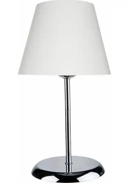 Modelight Sarah Abajur Krom Ayak ve Beyaz Şapka ile Modern ve Şık Aydınlatma Çözümü (75-90 karakter)