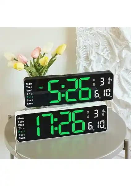 Modern Çok Fonksiyonlu Dijital Duvar Saati: Estetik ve Pratik Kullanım Özellikleri