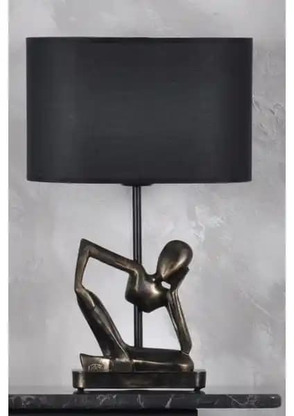 Modern Dizayn İnsan Abajur Gold Siyah - Şık ve Fonksiyonel İç Mekan Aydınlatması