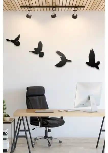 Modern Kuş Figürlü Duvar Süsü Uygun Fiyatlı Dekorasyon Çözümü