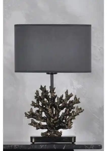 Modern Mercan Abajur Gold Gri - Şık ve Fonksiyonel İç Mekan Aydınlatması