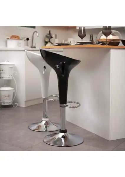 Modern Siyah Lara Bar Sandalyesi - Dayanıklı ve Ergonomik Oturma Çözümü