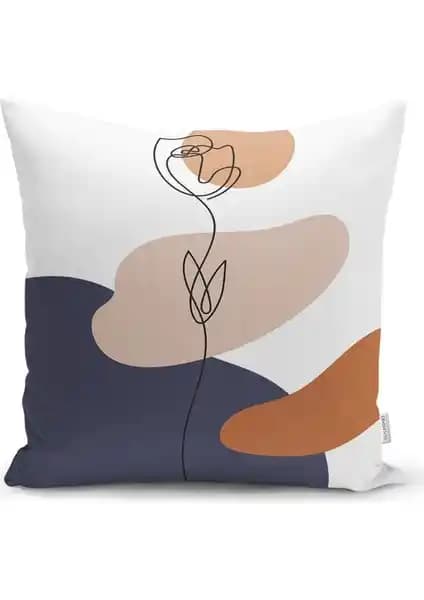 Modern ve Dayanıklı Pastel Geometrik Desenli Yastık Kılıfı - Şık İç Mekan Dekorasyonu İçin