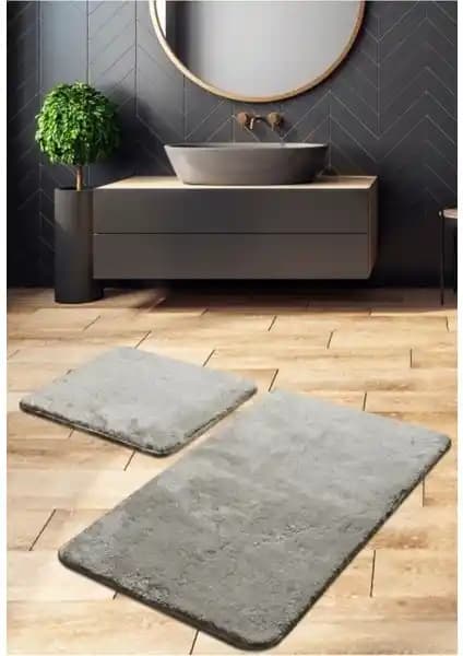 Modern ve Hijyenik Saraz Halı Klozet Takımı Srz Puffy Gri ile Banyonuzu Yenileyin