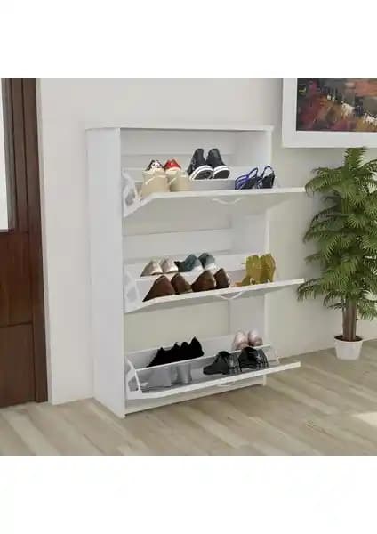 Modilayn Düşer Kapaklı Ayakkabılık Estetik ve Kullanışlı Tasarım Özellikleri