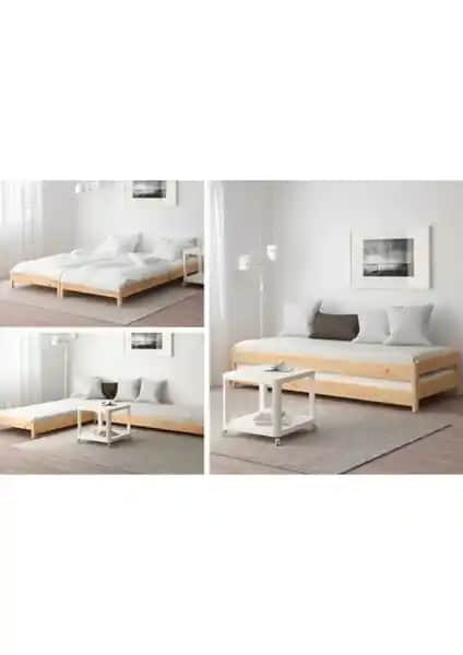 Modimo Litya Yavrulu Doğal Ahşap Çift Kişilik Karyola Özellikleri ve Değerlendirmeleri