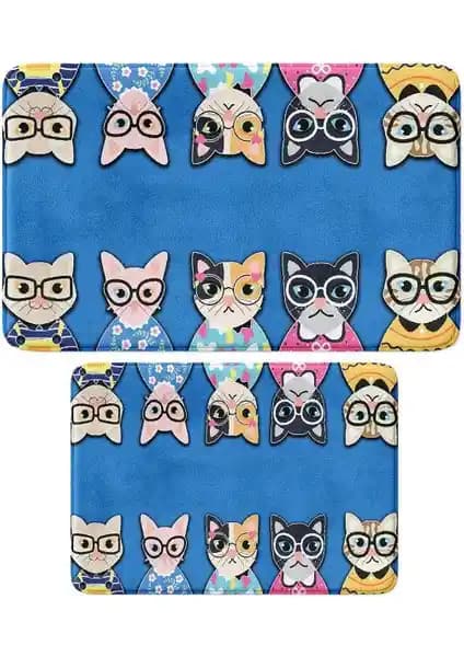 Monnhein Sevimli Tasarımlı Mikrofiber 2'li Banyo Paspası güvenlik ve şıklık sağlar