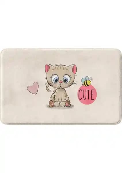 Monnhein Sevimli Tasarımlı Mikrofiber Banyo Paspası Güvenlik ve Estetik Bir Arada