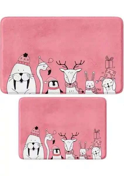 Monnhein Sevimli Yılbaşı Dekoru ve Banyo Paspası ile Ev Dekorasyonunu Canlandırın