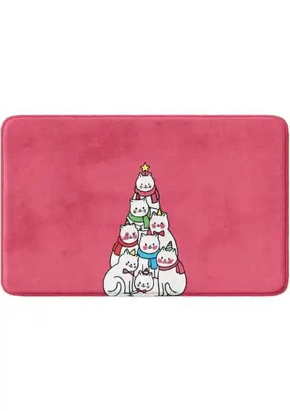 Monnhein Sevimli Yılbaşı Temalı Banyo Paspası Güvenlik ve Estetik Birlikteliği