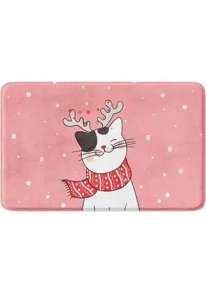 Monnhein Sevimli Yılbaşı Temalı Banyo Paspası Güvenlik ve Şıklık Sunar