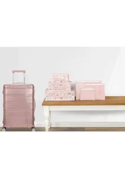 Mor Bebe 6'lı Desenli Fileli Bavul İç Düzenleyici Pratik ve Şık Seyahat Çözümü