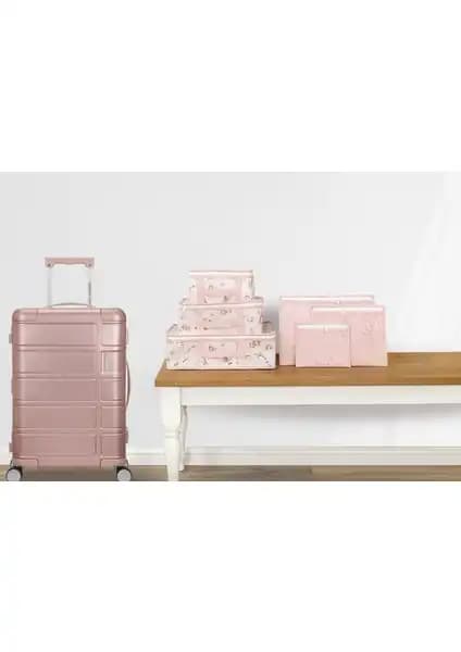 Mor Bebe 6'lı Desenli Fileli Bavul İç Düzenleyici Pratik ve Şık Seyahat Çözümü