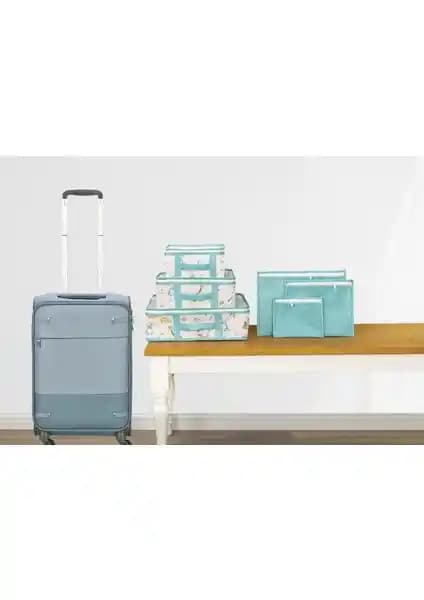 Mor Bebe 6'lı Fileli Bavul Valiz İç Organizatörü Bebek Eşyası Düzenlemede Pratik Çözüm