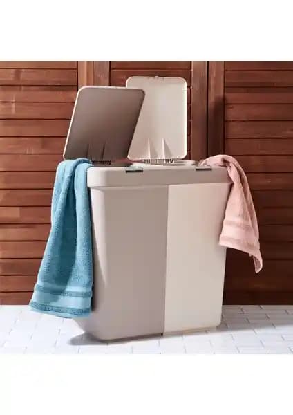 Motek Duo Laundry Çamaşır Sepeti: Geniş Hacim ve Şık Tasarım ile Pratik Kullanım
