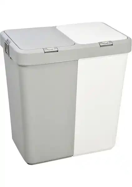 Motek İkili Dokunmatik Kapaklı Kirli Çamaşır Sepeti Modern ve Dayanıklı Tasarım