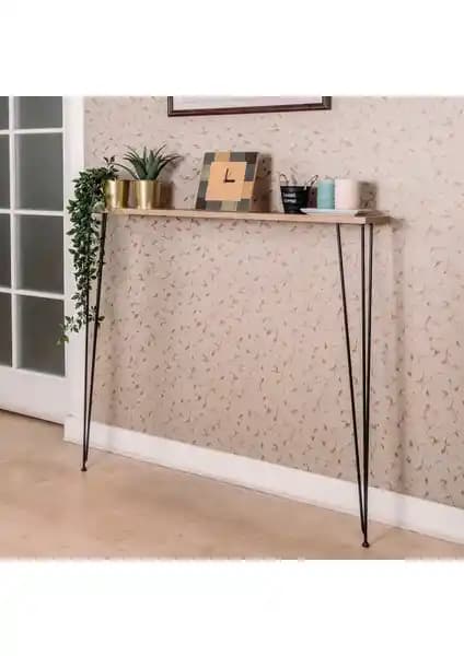 Mudesa Metal Ahşap Radyatör ve Petek Üstü Modern Dekoratif Raf 90 cm uzunluğunda