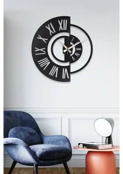 Muyika Ruota Metal Siyah Duvar Saati: Modern ve Şık Tasarım ile Dayanıklı Dekoratif Saat