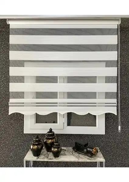 NetworkAvm Ekru Geniş Pliseli Zebra Stor Perde: Modern ve Estetik Çözüm