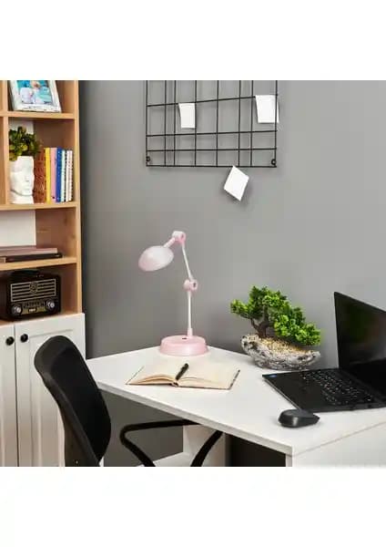Nisaluce Ledli Masa Lambası Pembe - Modern ve Şık Tasarım, Dayanıklı ve Çok Yönlü Kullanım