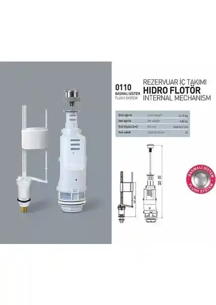 Nkp Tek Basmalı Rezervuar İç Takım Modern ve Sessiz Banyo Deneyimi Sağlar