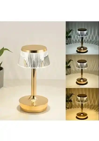 Noas Atina 3 Işık Gold Renkli Dokunmatik USB Şarjlı Masa Lambası İnceleme ve Özellikler