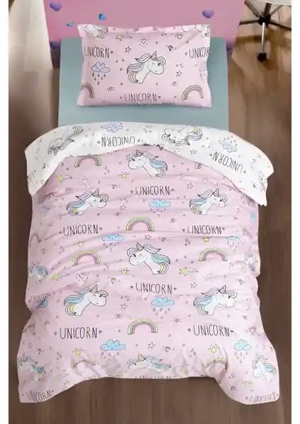 Nordqueen Ranforce Nevresim Seti Tek Kişilik Unicorn Temalı Yatak Dekorasyonu