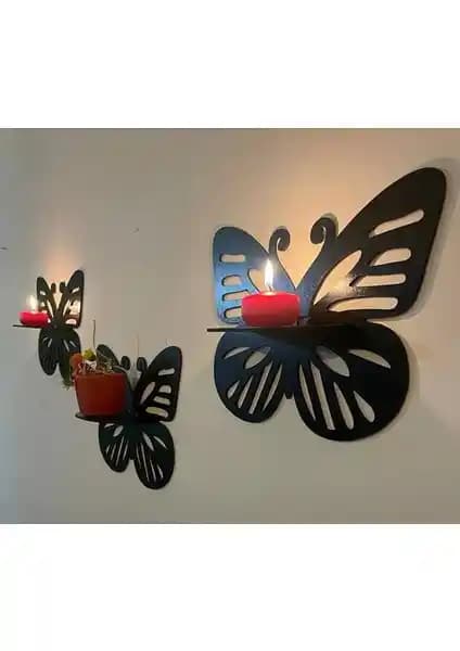 Numa Concept Dekoratif Kelebek Duvar Rafı 3'lü Set ile Modern ve Estetik Dekorasyon