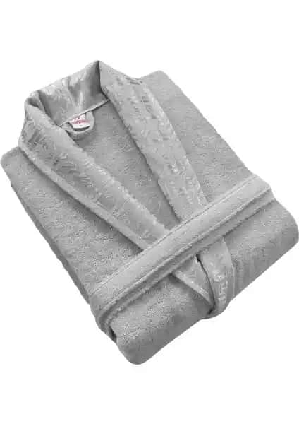 Nurpak Bambu Bornoz Gri 3XL Doğal ve Konforlu Ev ve Spa Tek Bornozları