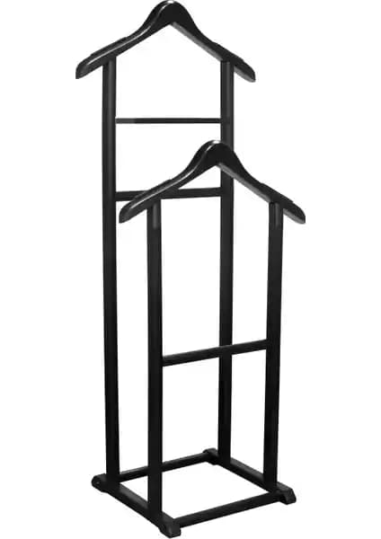 NYN Ahşap Dilsiz Uşak Siyah Renk Çift Tepeli Ayaklı Askı Özellikleri ve Kullanım Alanları