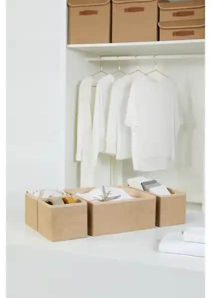 Ocean Home Textile Jüt Çocuk Odası Dolap Organizer Seti Doğa Dostu Şık ve Fonksiyonel Depolama Çözümü