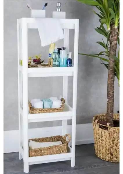 Omaş 4 Katlı Beyaz Raf Ünitesi: Fonksiyonel ve Estetik Tasarım Çözümü