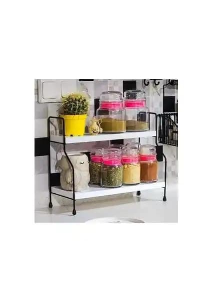 OMEKAN Çok Amaçlı Modern Mutfak Rafı Beyaz Renk ile Şık ve Kullanışlı Çözüm